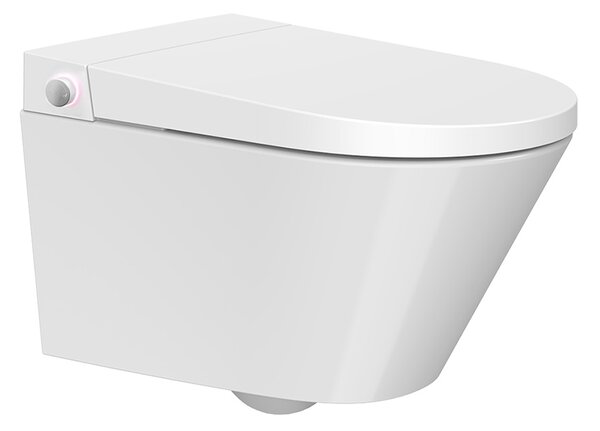 Mereo, Mereo WC beépített elektronikus bidével, RIMLESS, 592x380x430 cm, kerámia, ülőkével, MER-VSD110S2