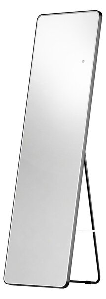 Mereo, Mereo négyzet alakú tükör 500x1700 mm, LED világítás, függő és álló, fekete keret, MER-CN188