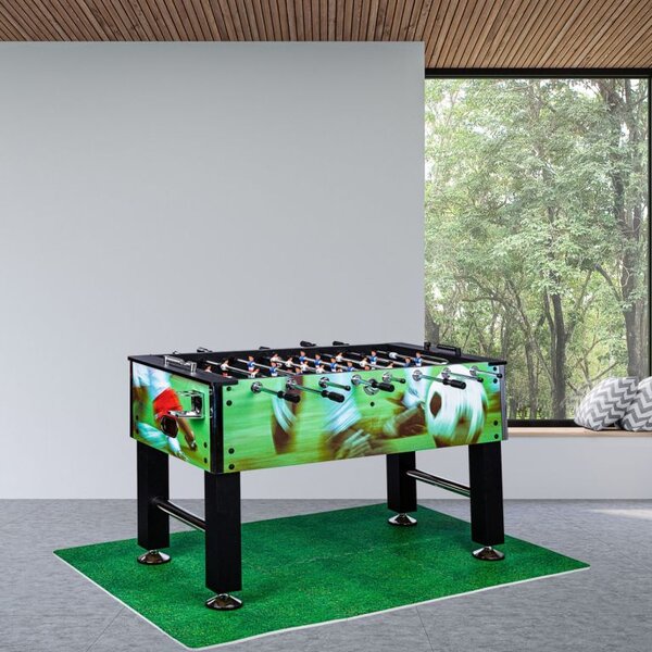 GamesPlanet® Csocsóasztal LEEDS 140 x 73 cm foci mintás