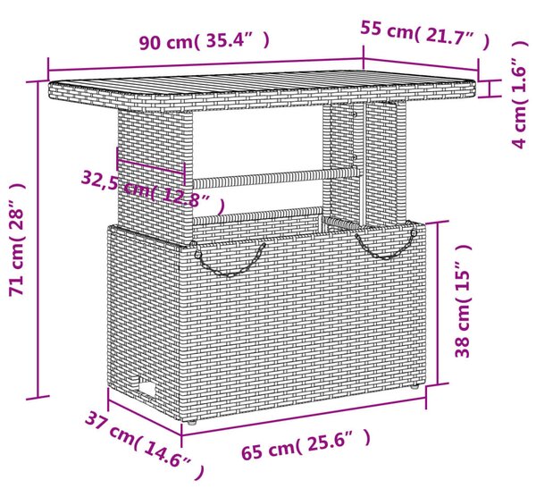 4 részes fekete polyrattan kerti étkezőszett párnákkal