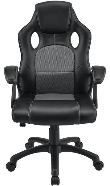Ergonomikus irodai szék állítható háttámlával fekete