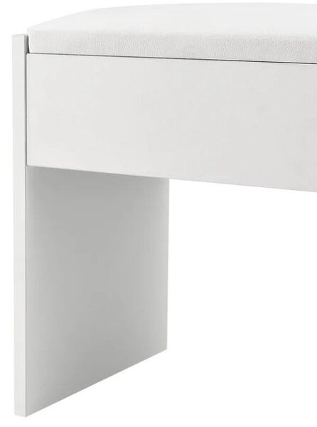 Taburet fésülködőasztalhoz 42 cm kárpitozott fehér