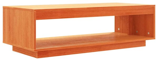 Viaszbarna tömör fenyőfa dohányzóasztal 110 x 50 x 33,5 cm