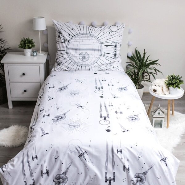 Egyszemélyes pamut gyerek ágyneműhuzat világító hatással 140x200 cm Star Wars – Jerry Fabrics