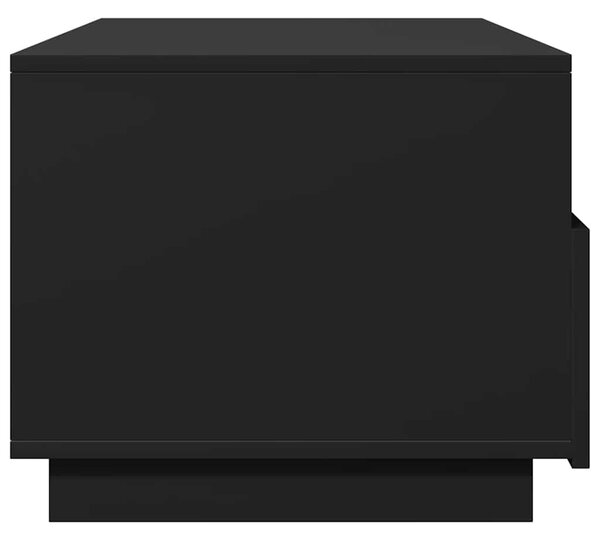 Fekete dohányzóasztal LED-lámpákkal 90x49x40 cm