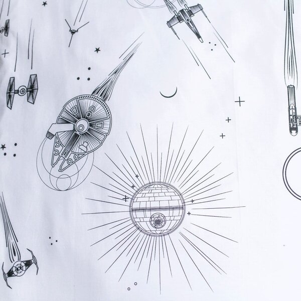 Egyszemélyes pamut gyerek ágyneműhuzat világító hatással 140x200 cm Star Wars – Jerry Fabrics