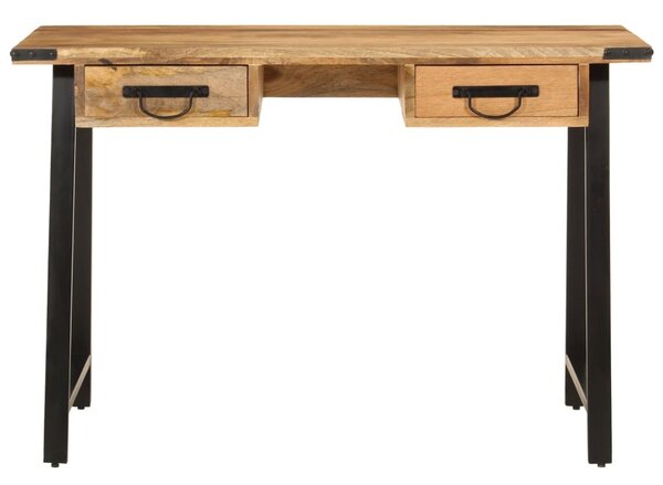Tömör mangófa és vas íróasztal fiókokkal 105 x 55 x 70 cm