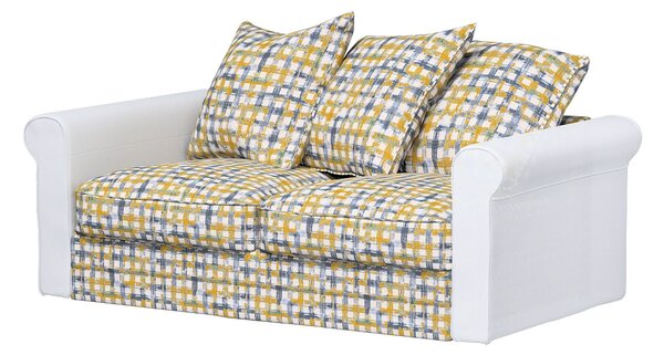 Huzat IKEA Grönlid 2 személyes kanapé szekcióra termék színe kék szövet fonott, mintás