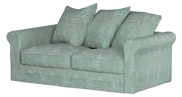 Huzat IKEA Grönlid 2 személyes kanapé szekcióra termék színe zöld szövet fonott, mintás