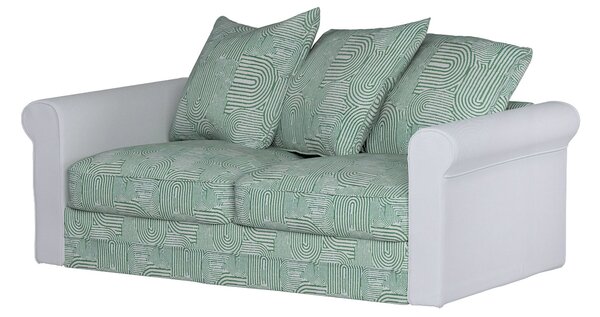 Huzat IKEA Grönlid 2 személyes kanapé szekcióra termék színe zöld szövet fonott, mintás
