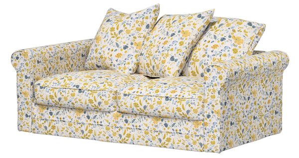 Huzat IKEA Grönlid 2 személyes kanapé szekcióra termék színe sárga szövet fonott, mintás