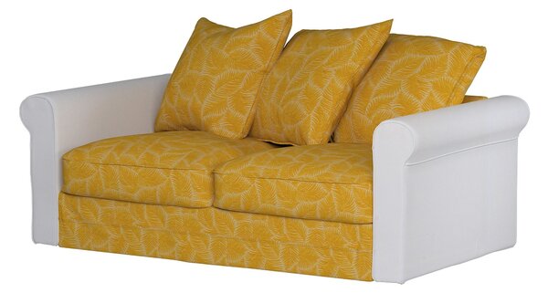 Huzat IKEA Grönlid 2 személyes kanapé szekcióra termék színe sárga szövet fonott, mintás
