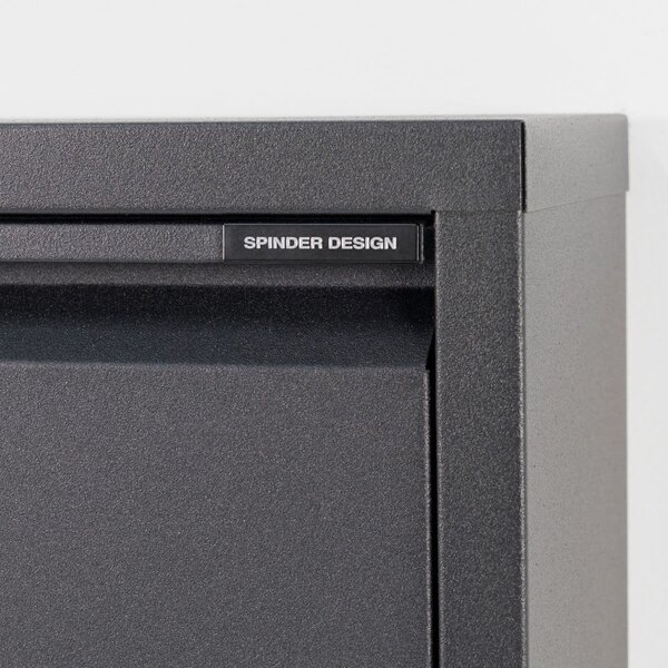 Fekete fém billenő ajtós cipőtartó 50x103x15 cm Billy – Spinder Design