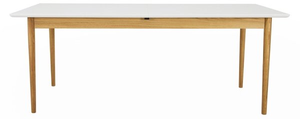 Bővíthető étkezőasztal fehér asztallappal 90x195 cm Skagen – Tenzo