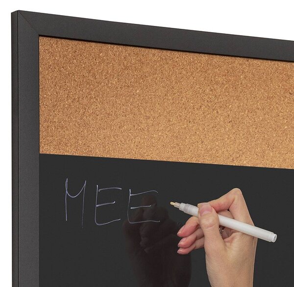 Combi Board tábla / parafa 60 × 90 cm, fekete