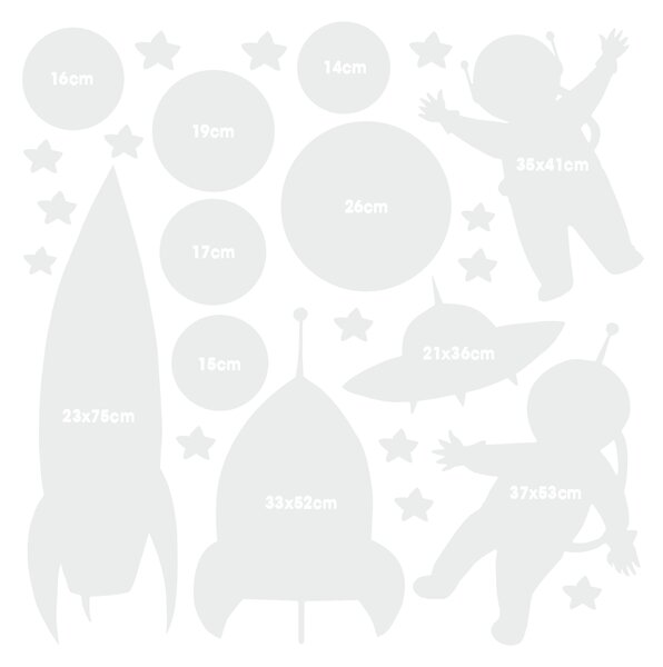 Gario Falmatrica gyerekeknek Solar system - bolygók, űrhajósok, rakéták és UFO-k Méret: 100 x 100 cm