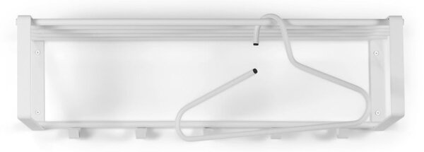 Fehér fém fali fogas polccal 70 cm Rex – Spinder Design
