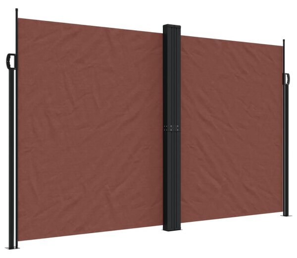 Barna behúzható oldalsó napellenző 200 x 1000 cm