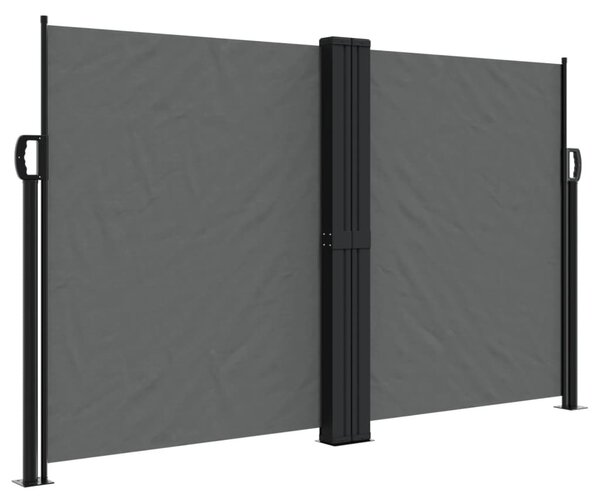 Antracitszürke behúzható oldalsó napellenző 140x1200 cm