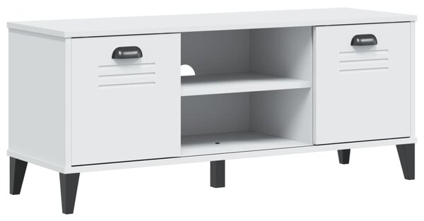 VIKEN fehér szerelt fa cipőtároló pad 106 x 35 x 45 cm