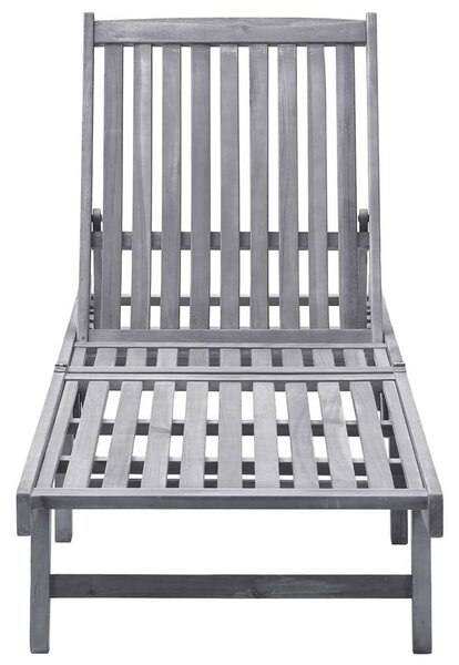 VidaXL Akácfa Napozóágy - Szürke - 199cm