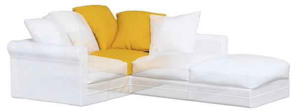 Grönlid sarokelem huzat – IKEA-kompatibilis termék színe sárga szövet fonott