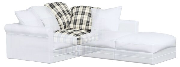 Grönlid sarokelem huzat – IKEA-kompatibilis termék színe fekete szövet fonott, mintás