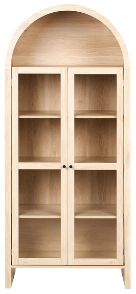 Üveges vitrin GLENWOOD 79 cm Világosbarna