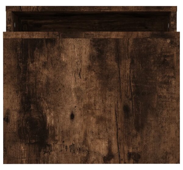 Füstös tölgy színű szerelt fa dohányzóasztalszett 100x48x40 cm