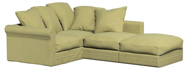 Grönlid sarokelem huzat – IKEA-kompatibilis termék színe zöld szövet fényes, welwet
