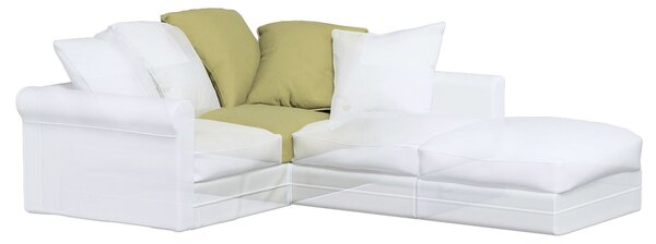 Grönlid sarokelem huzat – IKEA-kompatibilis termék színe zöld szövet fényes, welwet
