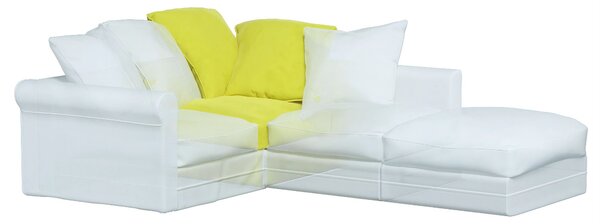 Grönlid sarokelem huzat – IKEA-kompatibilis termék színe zöld szövet fényes, welwet