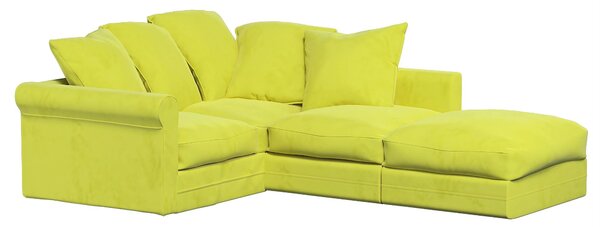 Grönlid sarokelem huzat – IKEA-kompatibilis termék színe zöld szövet fényes, welwet