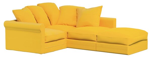 Grönlid sarokelem huzat – IKEA-kompatibilis termék színe sárga szövet welwet
