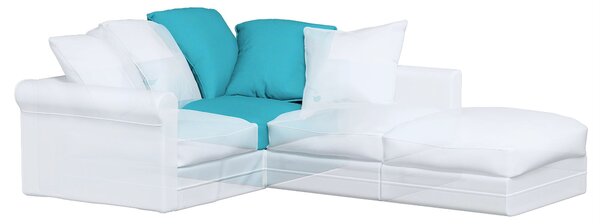 Grönlid sarokelem huzat – IKEA-kompatibilis termék színe kék szövet fonott