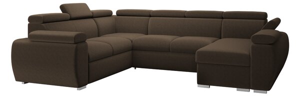 Sarokkanapé Columbus 134, Kárpit, 85x325x260cm, Fenyő