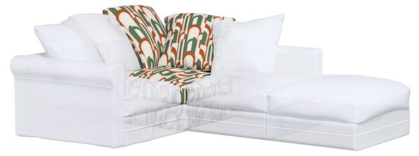 Grönlid sarokelem huzat – IKEA-kompatibilis termék színe zöld szövet fonott, mintás