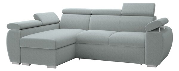 Sarokkanapé Columbus 132, Kárpit, 85x255x170cm, Fenyő