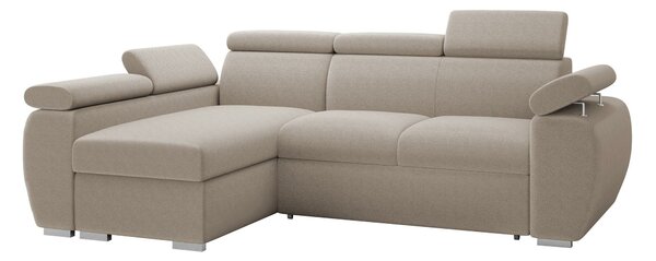 Sarokkanapé Columbus 132, Kárpit, 85x255x170cm, Fenyő
