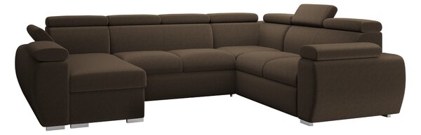 Sarokkanapé Columbus 134, Kárpit, 85x325x260cm, Fenyő