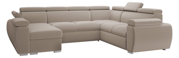 Sarokkanapé Columbus 134, Kárpit, 85x325x260cm, Fenyő