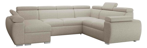 Sarokkanapé Columbus 214, Kárpit, 85x325x260cm, Fenyő