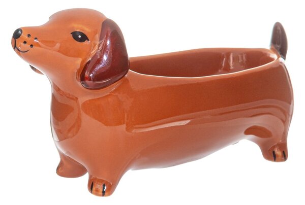 Porcelán dekoratív tál 5x14 cm Sausage Dog – Sass & Belle
