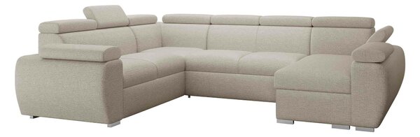 Sarokkanapé Columbus 214, Kárpit, 85x325x260cm, Fenyő