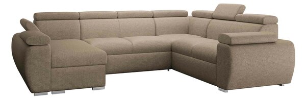 Sarokkanapé Columbus 214, Kárpit, 85x325x260cm, Fenyő
