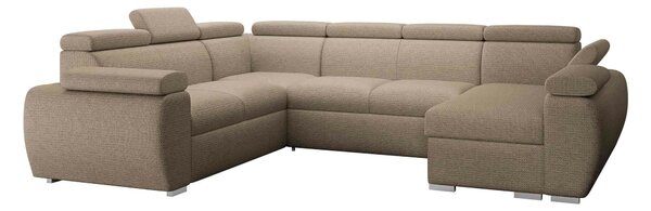 Sarokkanapé Columbus 214, Kárpit, 85x325x260cm, Fenyő