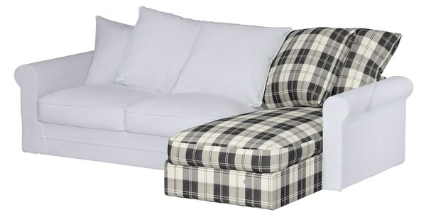 Grönlid szezlong huzat – IKEA-kompatibilis termék színe fekete szövet fonott, mintás