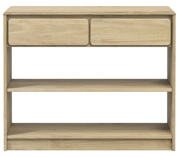SAUDA tölgyszínű tömör fenyőfa tálalóasztal 89,5 x 36,5 x 73 cm