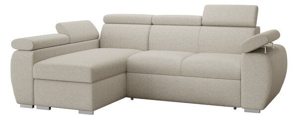 Sarokkanapé Columbus 132, Kárpit, 85x255x170cm, Fenyő