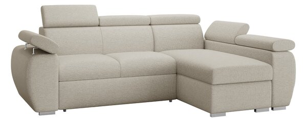 Sarokkanapé Columbus 132, Kárpit, 85x255x170cm, Fenyő